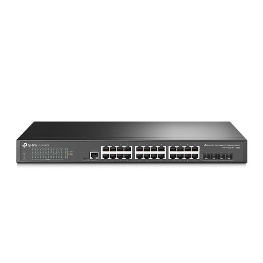 TP-Link SG3428X JetStream 24-Port Gigabit L2+ Managed Switch with 4 10GE SFP+ Slots IGMP Snooping Omada Rack Mountable Fanless SG3428X