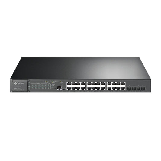 TP-Link SG3428XMP Omada 24-Port PoE+ Gigabit L2+ Managed Switch with 4 10GE SFP+ Slots, Integration with Omada SDN Controller, Static Routing, OAM, DD SG3428XMP