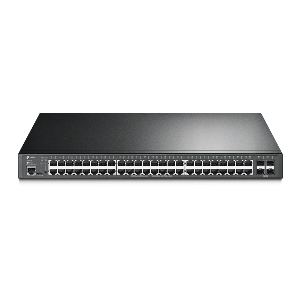 TP-Link SG3452P Omada 52-Port Gigabit L2+ Managed Switch with 48-Port PoE+, Integration with Omada SDN Controller, Static Routing, 802.1Q VLAN, QinQ SG3452P