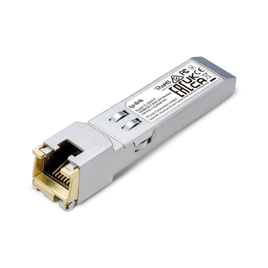 TP-Link TL-SM331T 1000BASE-T RJ45 SFP Module. 100m Reach Over UTP Cat 5e Or Above Cable, 1000BASE-T, TX Disable, Hot Swappable TL-SM331T
