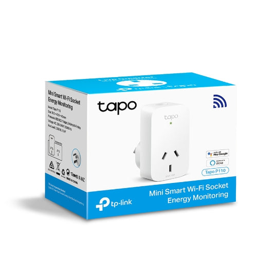 TP-Link Tapo P110 Mini Smart Wi-Fi Socket, Energy Monitoring, Tapo App, Remote Control, Schedule & Timer, Voice Control, Away Mode, Easy Setup Tapo P110