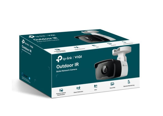TP-Link VIGI 4MP C340I(2.8mm) Outdoor IR Bullet Network Camera, 2.8mm Lens, Smart Detection, 3YW VIGI C340I(2.8mm)