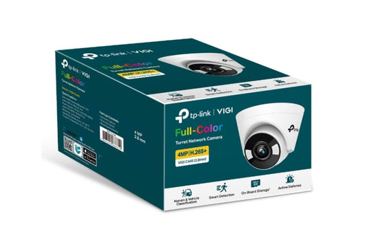 TP-Link VIGI 5MP C450(4mm) Full-Colour Turret Network Camera, 4mm Lens, Two-Way Audio, Corridor Mode, Smart Detection 3YW VIGI C450(4mm)