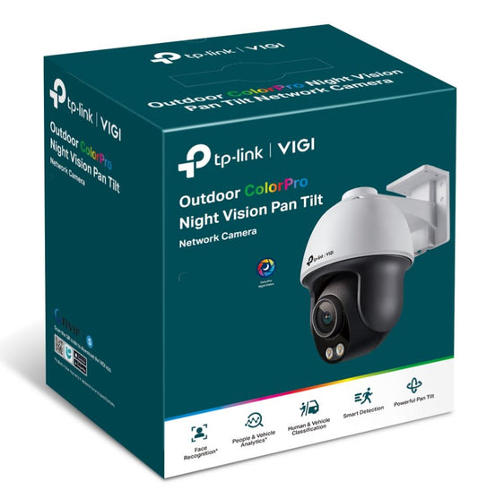 TP-Link VIGI 4MP C540S(4mm) Outdoor ColourPro Night Vision Pan Tilt Network Camera, 4mm Lens, Smart Detection, 3YW VIGI C540S(4mm)