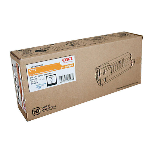 Oki C710N/C711N Black Toner 11,000 pages - 44318612