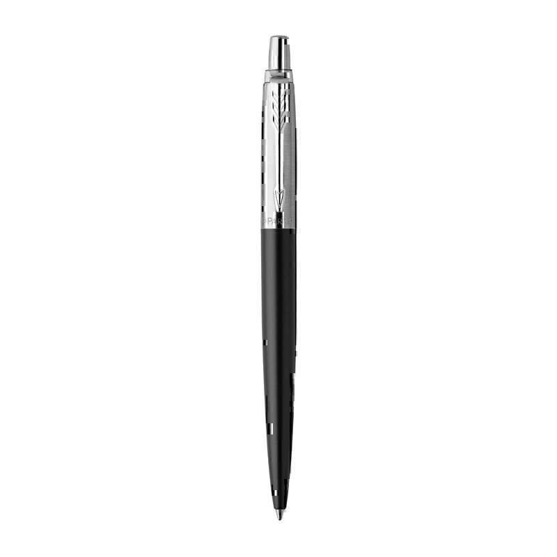 Parker Jotter Ballpoint Pen - Bond Street Black, Chrome Trim with Medium Tip, Blue Ink  - 1953184