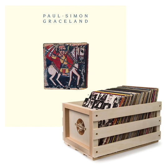 Crosley Record Storage Crate Paul Smon Graceland Vinyl Album Bundle SM-88985422401-B