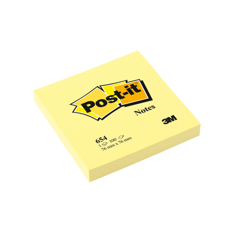 Post-It Notes Canary Yellow 76 x 76mm - Box of 12  - 7100233248