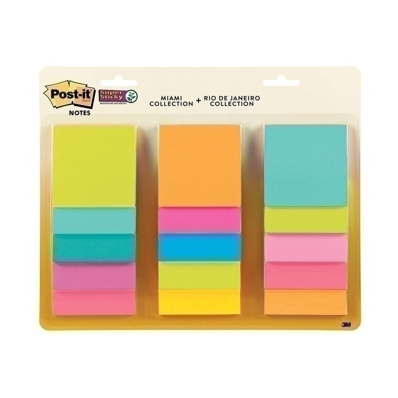 Post-It Super Sticky Bright Notes 76 x 76mm Value-Pack - Box of 12  - 7012610279