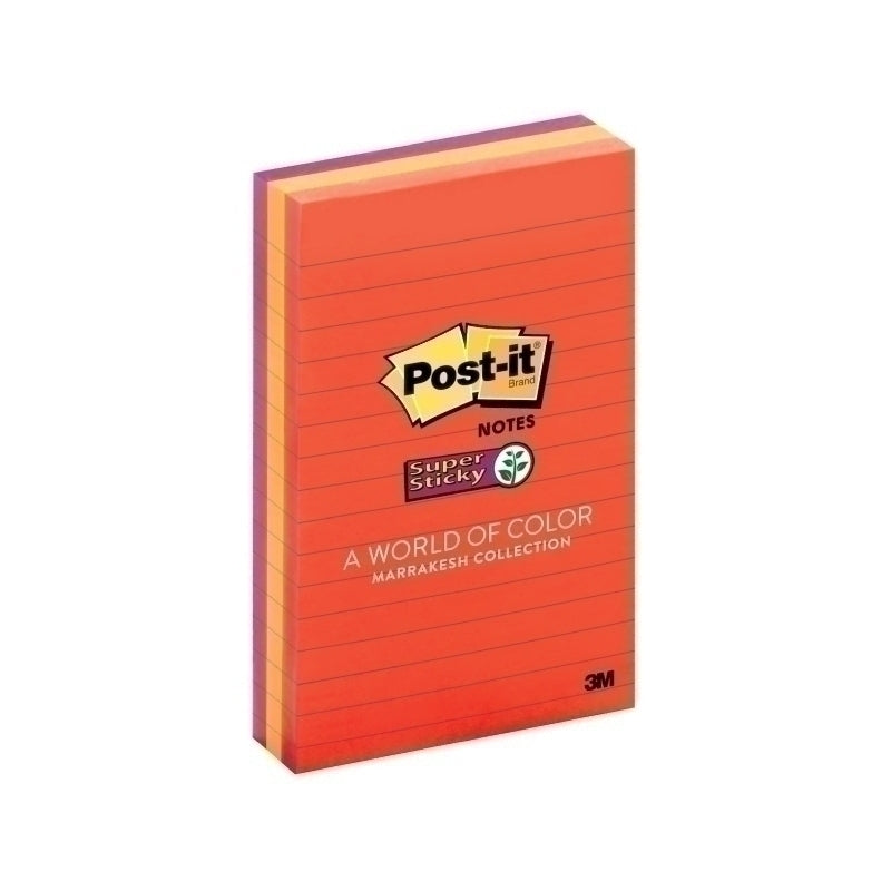 Post-It Super Sticky Lined Notes Marrakesh 101 x 152mm 3-Pack  - 7010332775