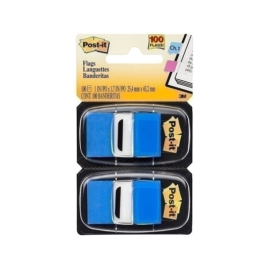 Post-It Flags Blue 25 x 43mm 2-Pack - Box of 6  - 7000052453