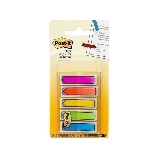 Post-It Arrow Flags Bright Colours 12 x 45mm 5-Pack - Box of 6  - 7000029921