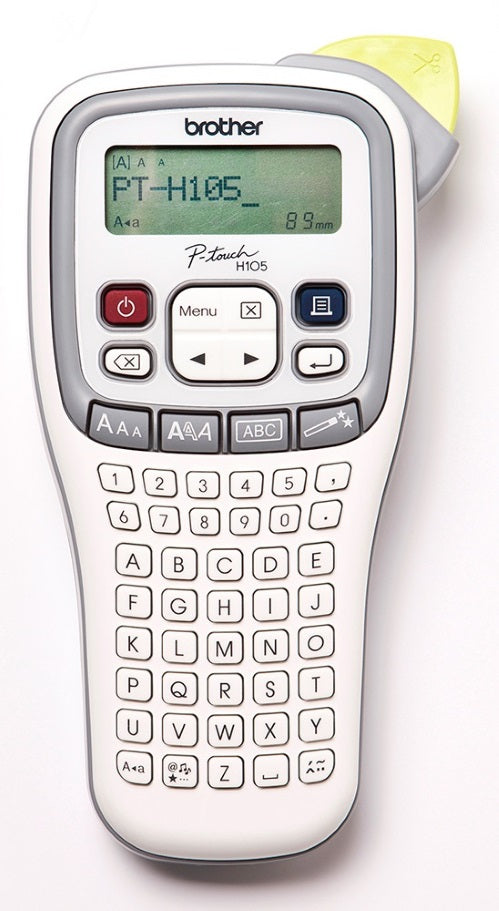 Brother PTH105 WHITE/GRAY ACCENT HANDHELD LABELLER - 3.5-12MM TZE TAPE MODEL PT-H105