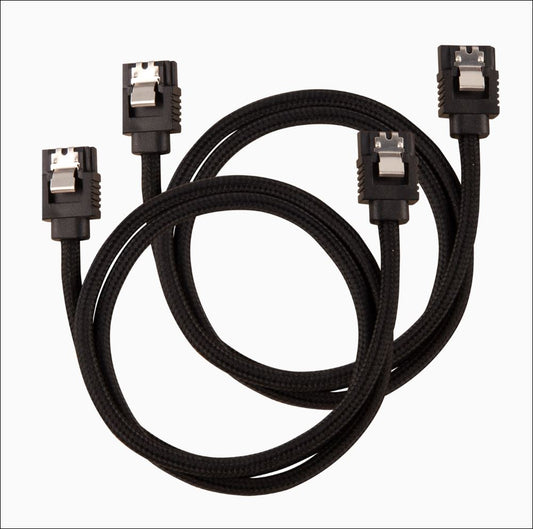 Corsair Premium Sleeved SATA 6Gbps 60cm Cable  Black CC-8900252