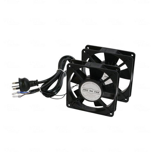 LDR 2 Way Fan Kit - 2x Fans - Black - For Installation in LDR Hinged & Single Section Racks WB-CA-13