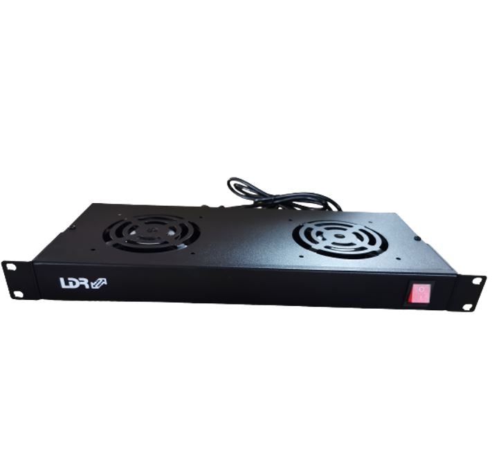 LDR 2 Way Rackmountable Fan Kit with power switch - 2x Fans - 1U Size ...