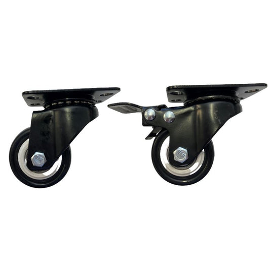 LDR 2' PP Rack Caster Wheels 2x With Brakes & 2x Without Brakes - Pack of 4 Wheels Total WB-CA-10