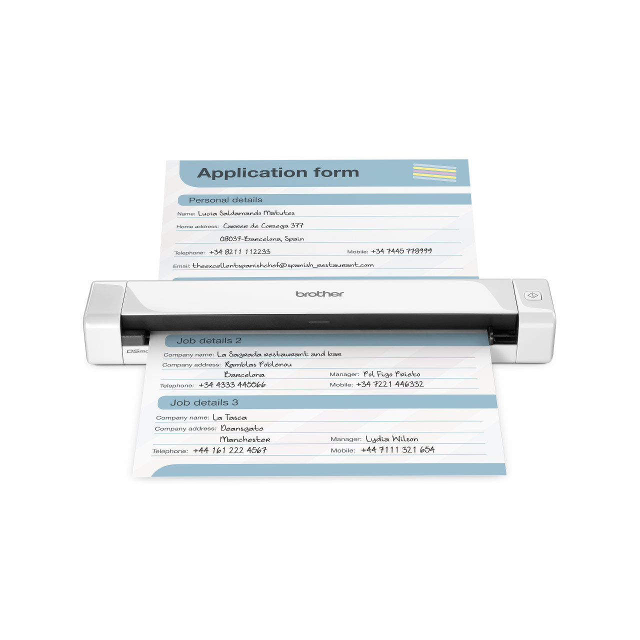 Brother DS-640 MOBILE DOCUMENT SCANNER 15 ppm Mono & Colour (300dpi) USB Bus Power DS-640
