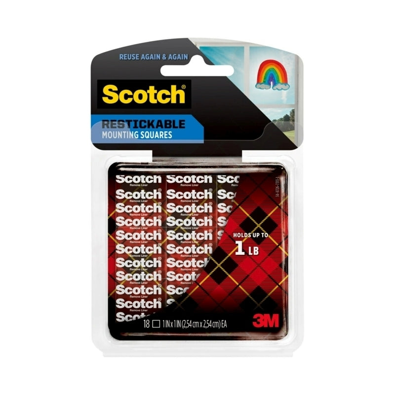 Scotch Mount Tab R100 Pk18 Bg6 25.4 X 25.4 - 7100245428