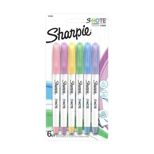 Sharpie S-Note Pastel Pk6 Box of 6  - 2130683