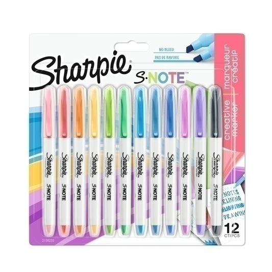Sharpie S-Note Mrkrs Pk12 Box of 12  - 2138233
