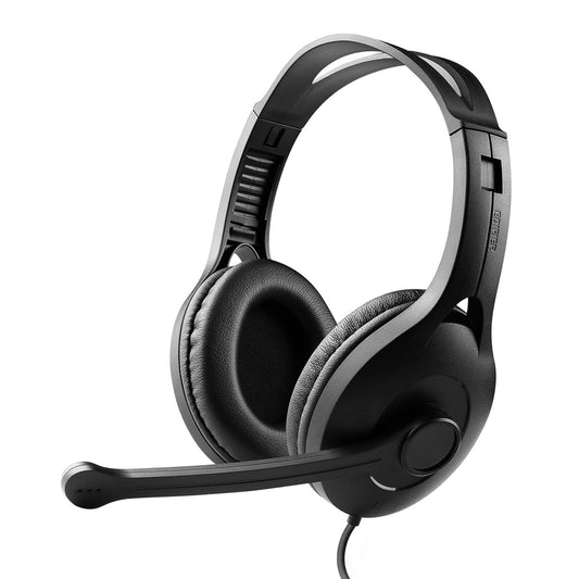Edifier K800 USB Headset with Microphone - 120 Degree Microphone Rotation, Leather Padded Ear Cups USB K800