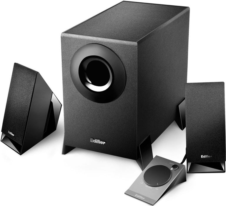 Edifier M1360 2.1 Multimedia Speakers - 3.5mm AUX/4INCH Subwoofer/Remote/RCA Remote Control input Black M1360