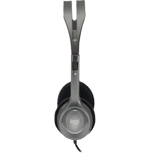 Logitech H110 Stereo Headset Over-the-head Headphones 3.5mm Versatile Adjustable Microphone for PC Mac 981-000459