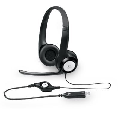 Logitech H390 USB Headset Adjustable, USB, 2 Years Noise Cancelling Micophone Headphones In-line Audio Controls 981-000485