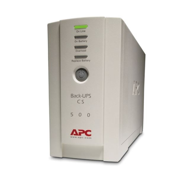 APC Back-UPS 500VA/300W Standby UPS, Tower, 230V/10A Input, 4x IEC C13 Outlets, Lead Acid Battery, User Replaceable Battery BK500EI