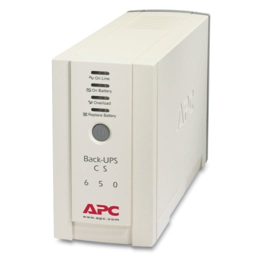 APC Back-UPS 650VA/400W Standby UPS, Tower, 230V/10A Input, 4x IEC C13 Outlets, Lead Acid Battery, User Replaceable Battery BK650-AS