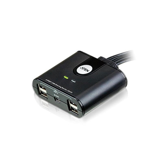 Aten Peripheral Switch 4x4 USB 2.0, 4x PC, 4x USB 2.0 Ports, Remote Port Selector, Plug and Play, Hot Pluggable US424-AT