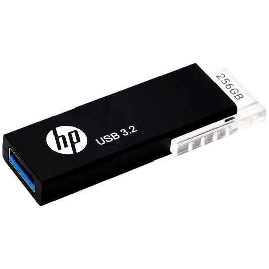 HP 718W 256GB USB 3.2 70MB/s Flash Drive Memory Stick Slide 0C to 60C 5V Capless Push-Pull Design External Storage (> HPFD712LB-256) HPFD718W-256