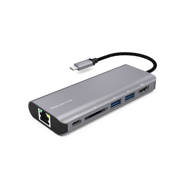 mbeat 'Elite' USB Type-C Multifunction Dock - USB-C/4k HDMI/LAN/Card Reader/Aluminum Casing/Compatible with MAC/Desktop PC Notebook Laptop Devices MB-UCD-01