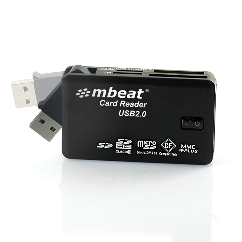 mbeat USB 2.0 All In One Card Reader - Supports SD/SDHC/CF/MS/XD/MicroSD /MicroSD HC / SONY M2 without adaptor. USB-MCR01