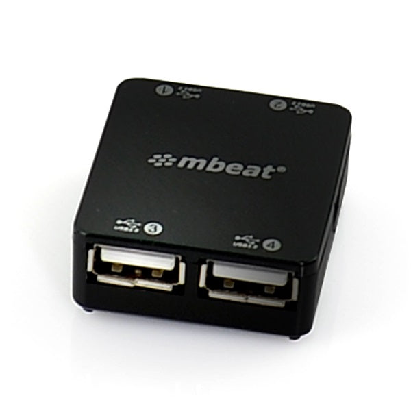 mbeat 4 Port USB 2.0 Hub - USB 2.0 Plug and Play/ High Speed Interface/ Ideal for Notbook/PC/MAC users USB-UPH110K