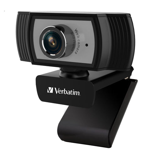 Verbatim 1080p Full HD Webcam - Black/Silver FHD 1920x1080, 2.0 Mega Pixels, Compatible with Windows XP, 7 8, 10, Android V5, MacOS 10.6 or Above 66614