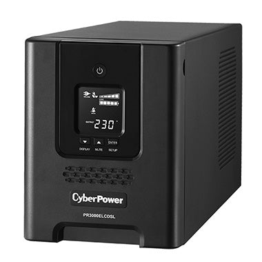 CyberPower PRO series 3000VA Tower UPS with LCD(PR3000ELCDSL) - 3 yrs Adv. Rep & 2 yrs on Int. Battery PR3000ELCDSL