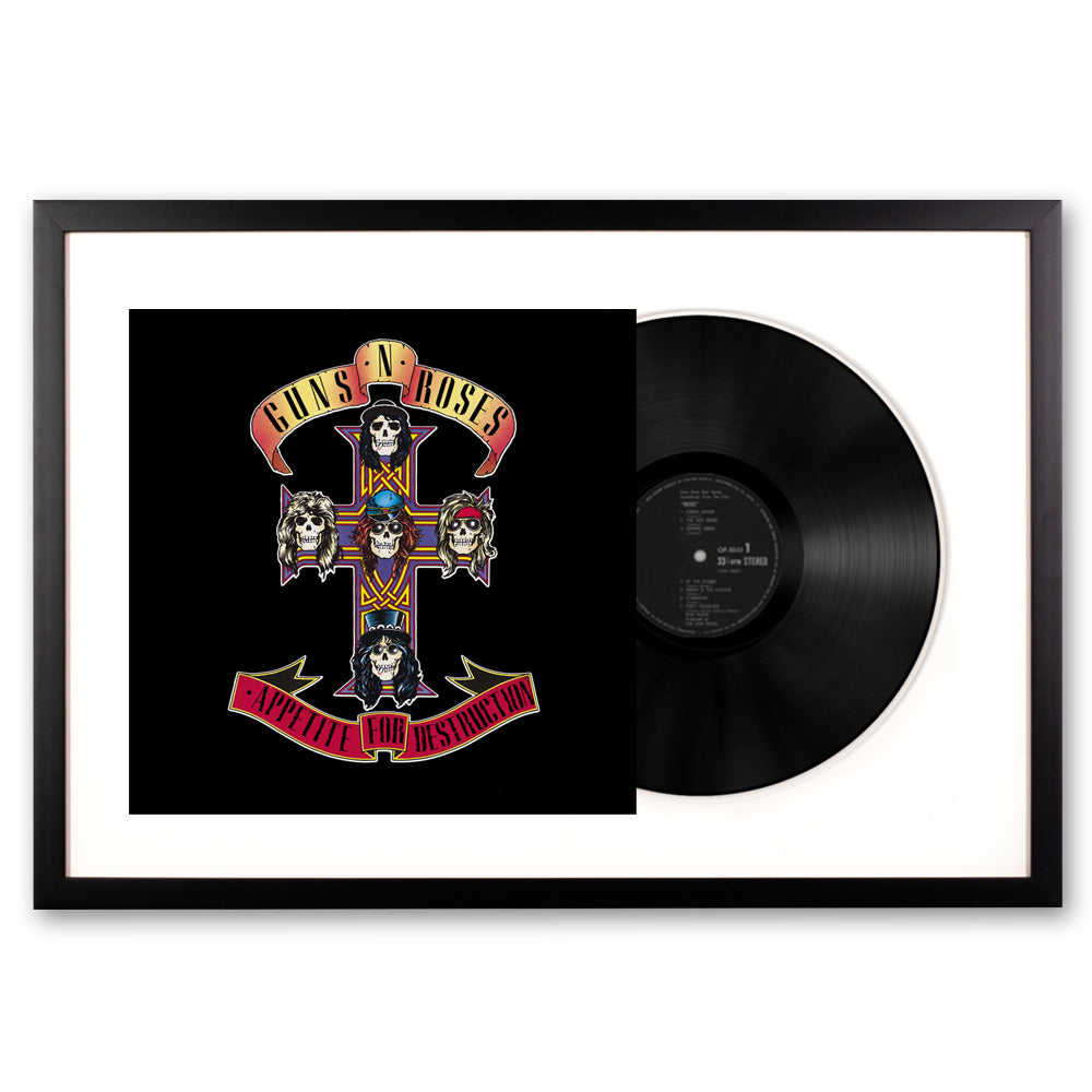 Framed Guns and Roses Appetite for Destruction Vinyl Album Art UM-4241481-FD
