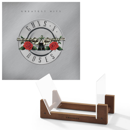 Guns N Roses Greatest Hits - Double Vinyl Album & Crosley Record Storage Display Stand UM-0712479-BS