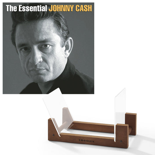 Johnny Cash The Essential Johnny Cash Vinyl Album & Crosley Record Storage Display Stand SM-88875150651-BS