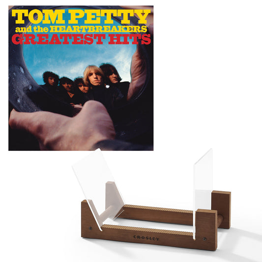 Tom Petty Greatest Hits - Double Vinyl Album & Crosley Record Storage Display Stand UM-4771426-BS
