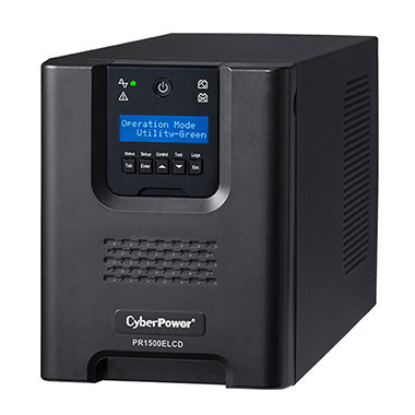 CyberPower PRO series 1500VA / 1350W (10A) Tower UPS with LCD -(PR1500ELCD)- 3 yrs Adv. Rep & 2 yrs on Int. Battery PR1500ELCD